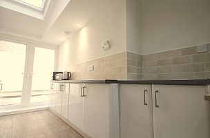 Kitchen with plenty of storage and prep space